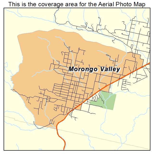 Morongo Valley, CA location map 