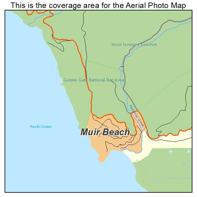 Muir Beach, CA location map 