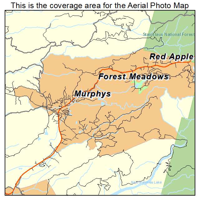 Murphys, CA location map 