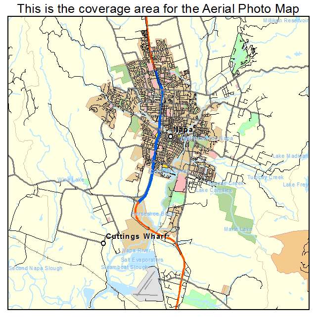 Napa, CA location map 