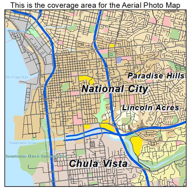 National City, CA location map 