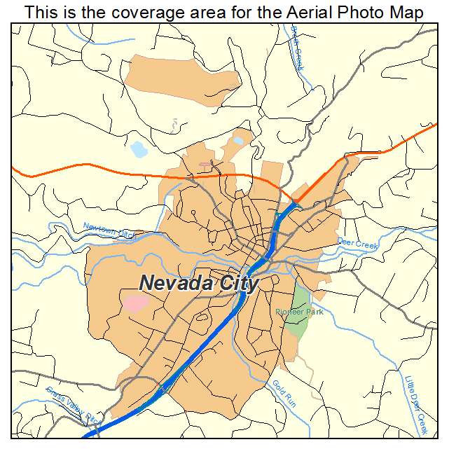 Nevada City, CA location map 