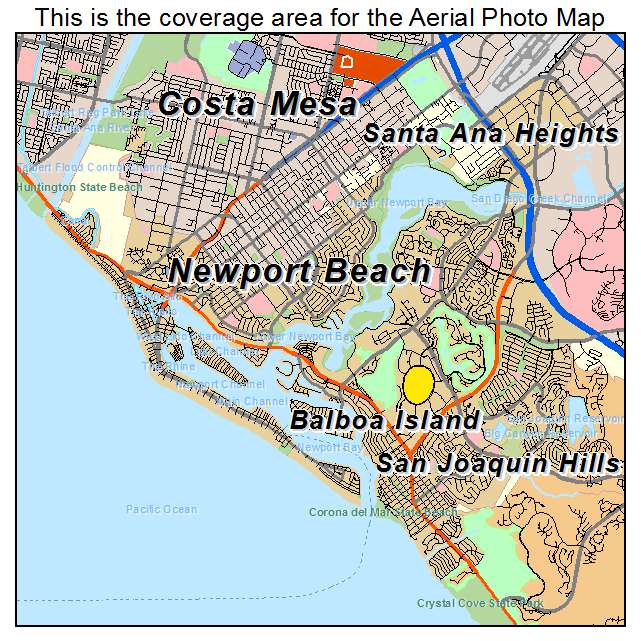 Newport Beach, CA location map 