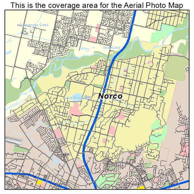 Norco, CA location map 