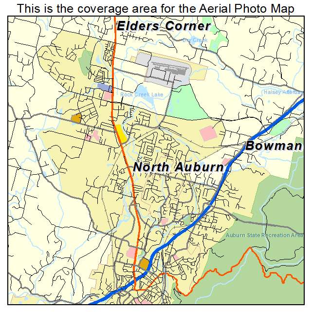 North Auburn, CA location map 