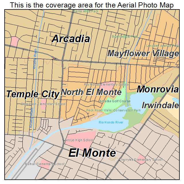 North El Monte, CA location map 