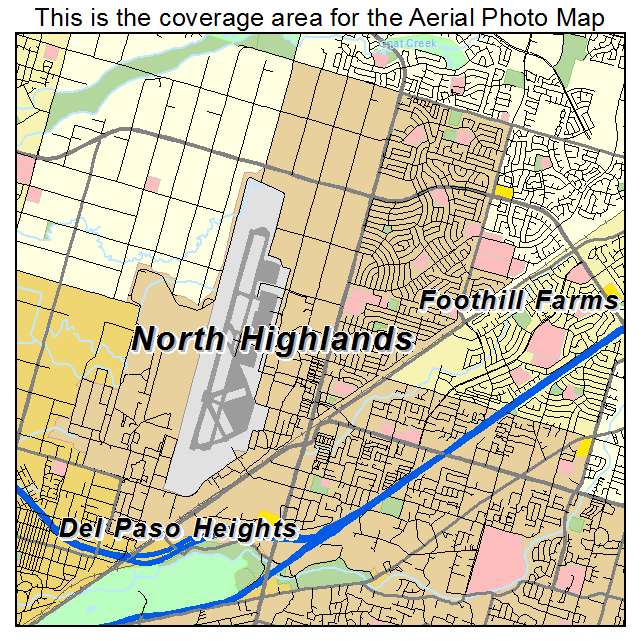 North Highlands, CA location map 