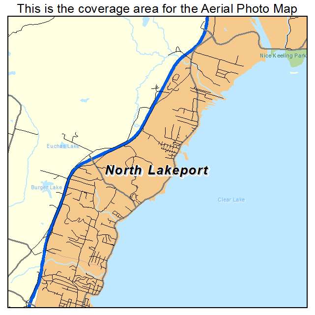 North Lakeport, CA location map 