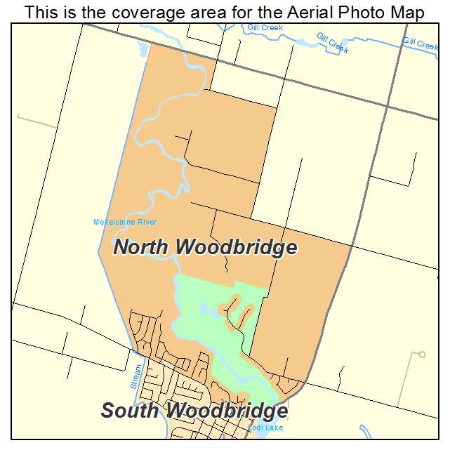 North Woodbridge, CA location map 
