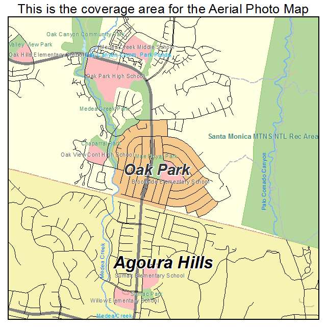 Oak Park, CA location map 