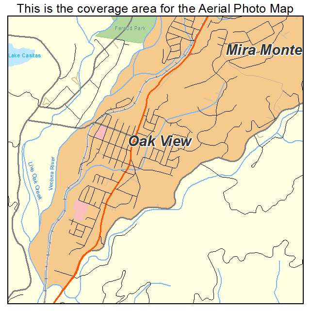 Oak View, CA location map 