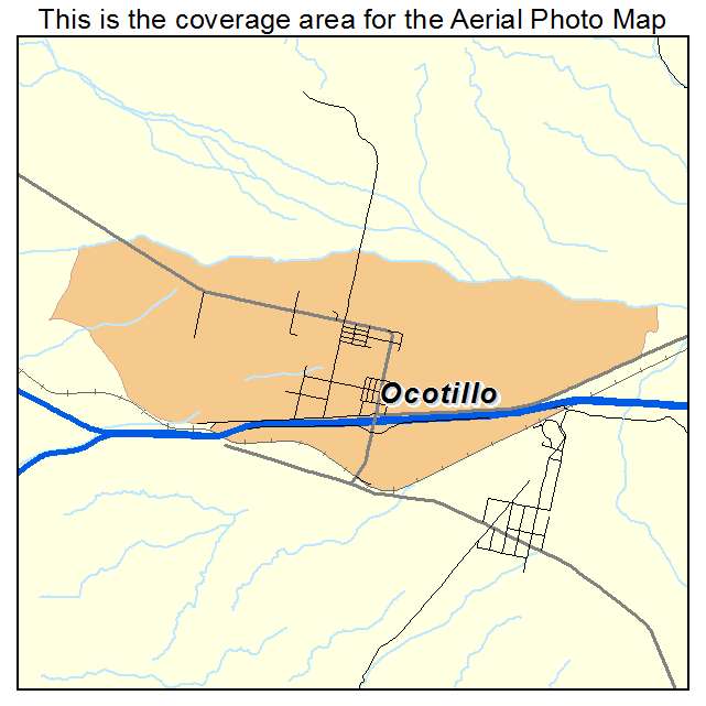 Ocotillo, CA location map 