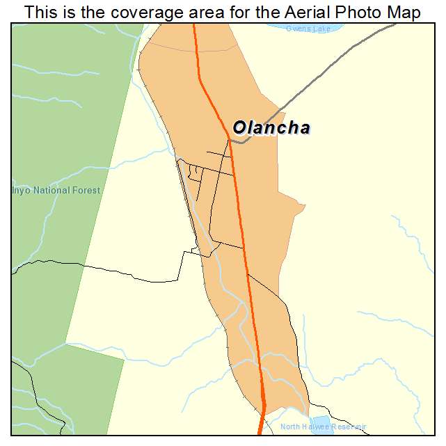 Olancha, CA location map 