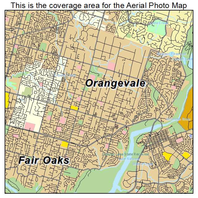 Orangevale, CA location map 