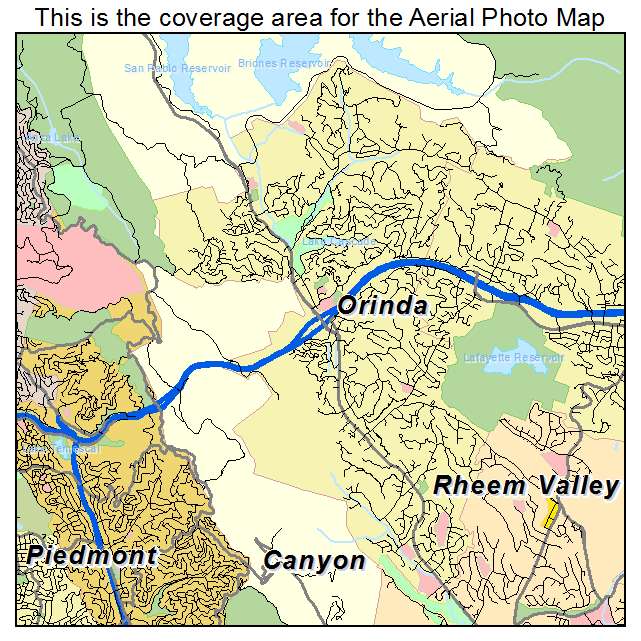 Orinda, CA location map 
