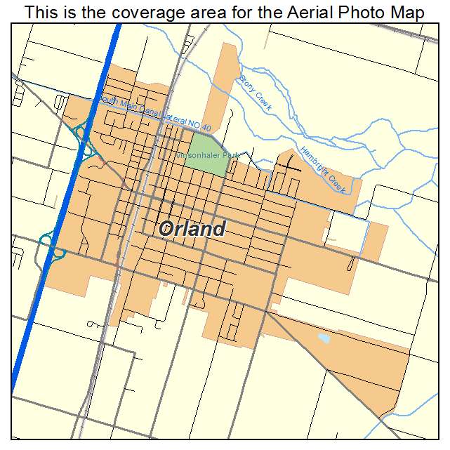 Orland, CA location map 