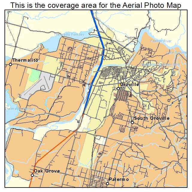 Oroville, CA location map 