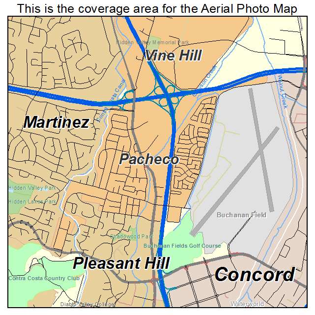 Pacheco, CA location map 