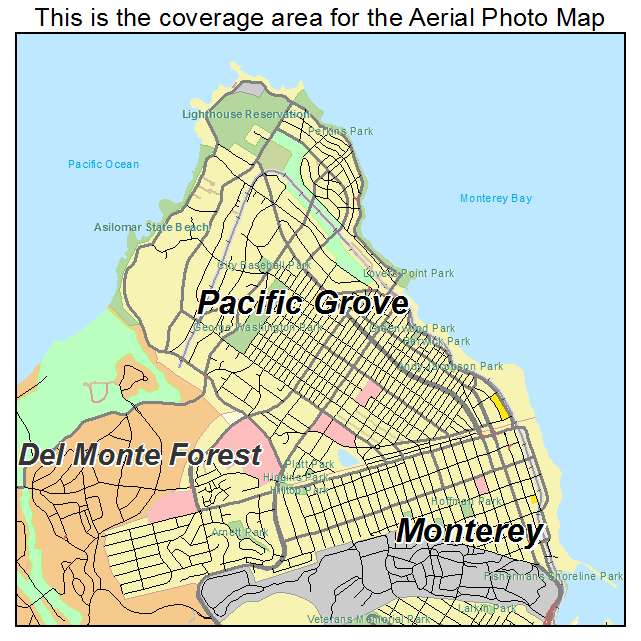Pacific Grove, CA location map 