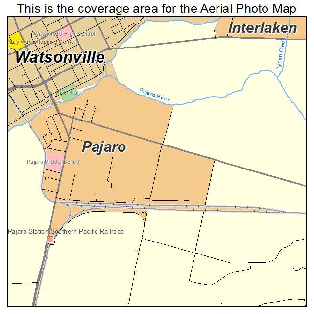 Pajaro, CA location map 