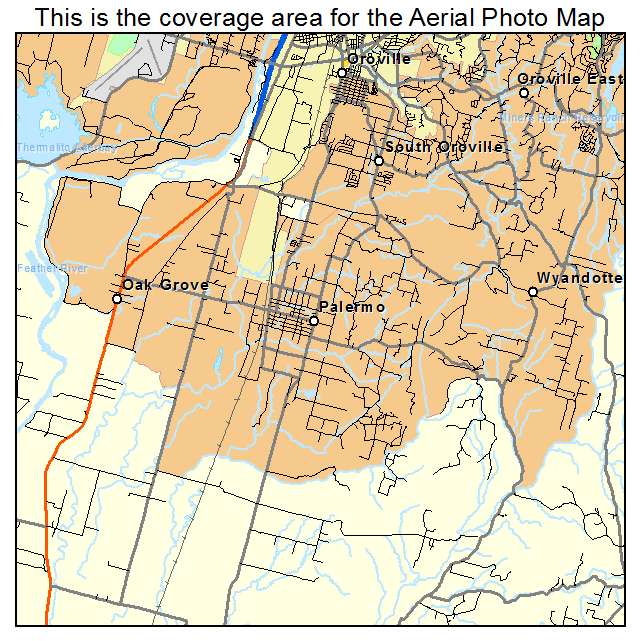 Palermo, CA location map 