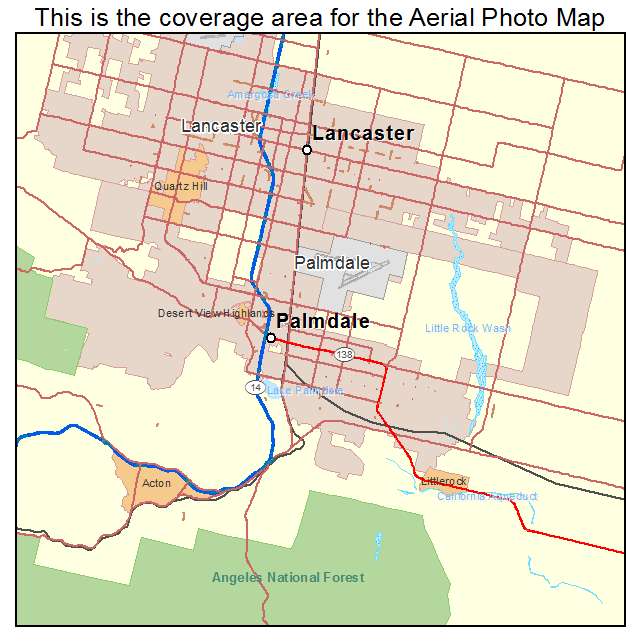Palmdale, CA location map 