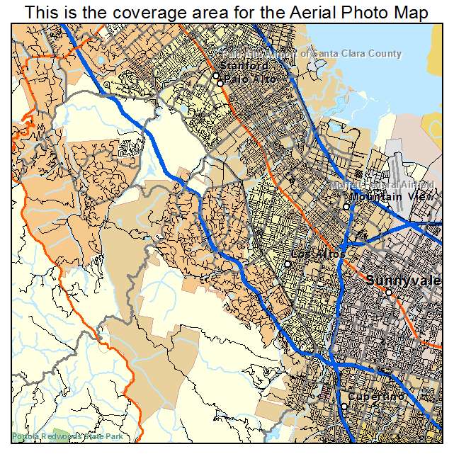 Palo Alto, CA location map 