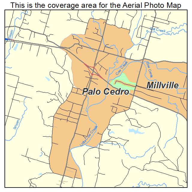 Palo Cedro, CA location map 