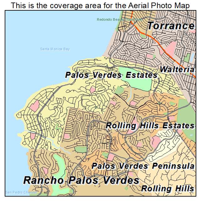 Palos Verdes Estates, CA location map 