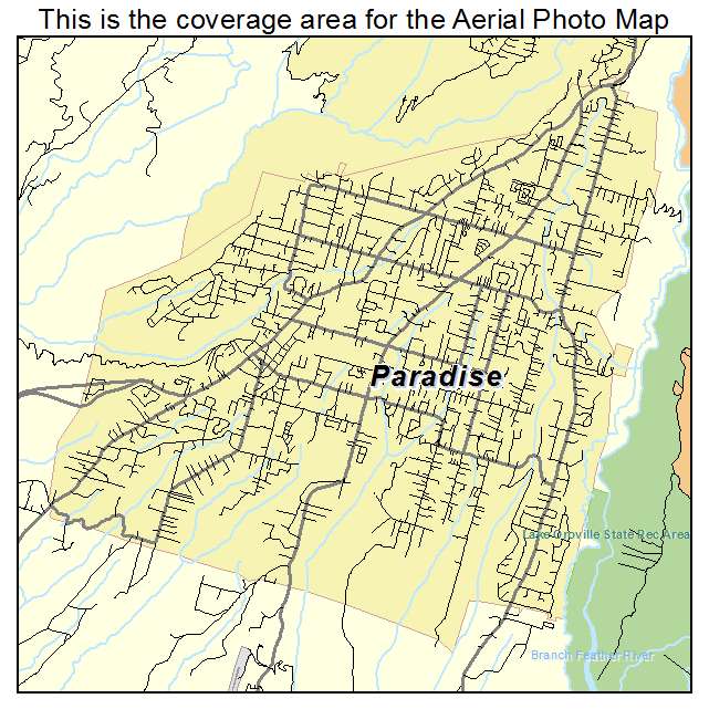 Paradise, CA location map 