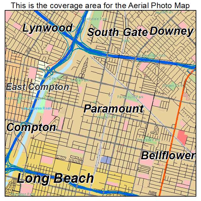 Paramount, CA location map 