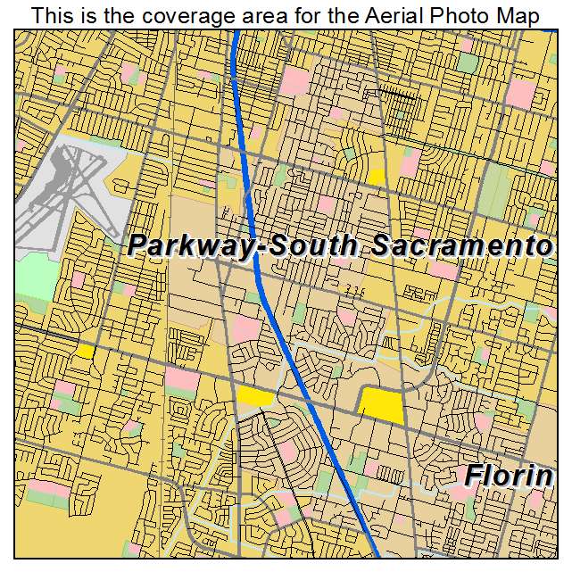 Parkway South Sacramento, CA location map 