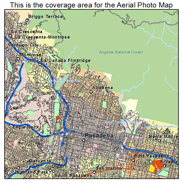 Pasadena, CA location map 