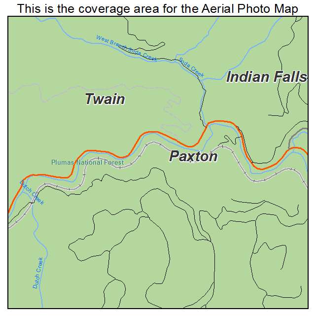 Paxton, CA location map 