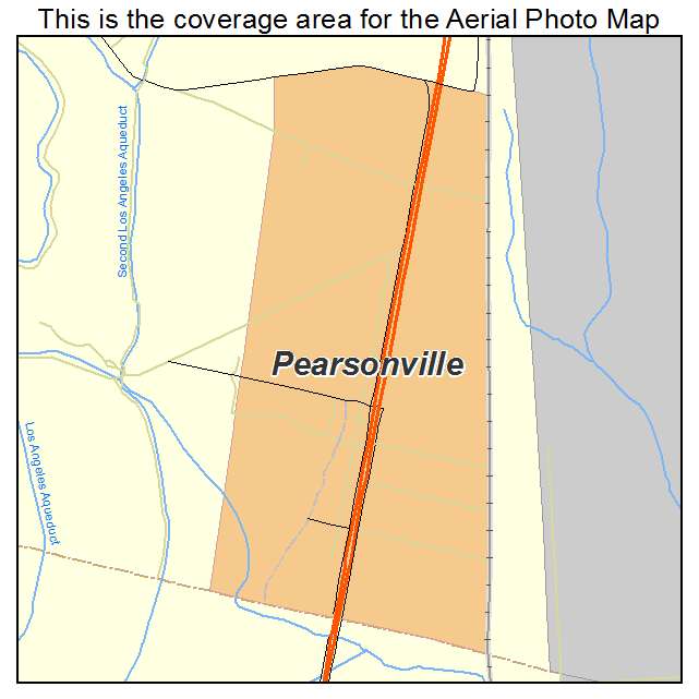 Pearsonville, CA location map 