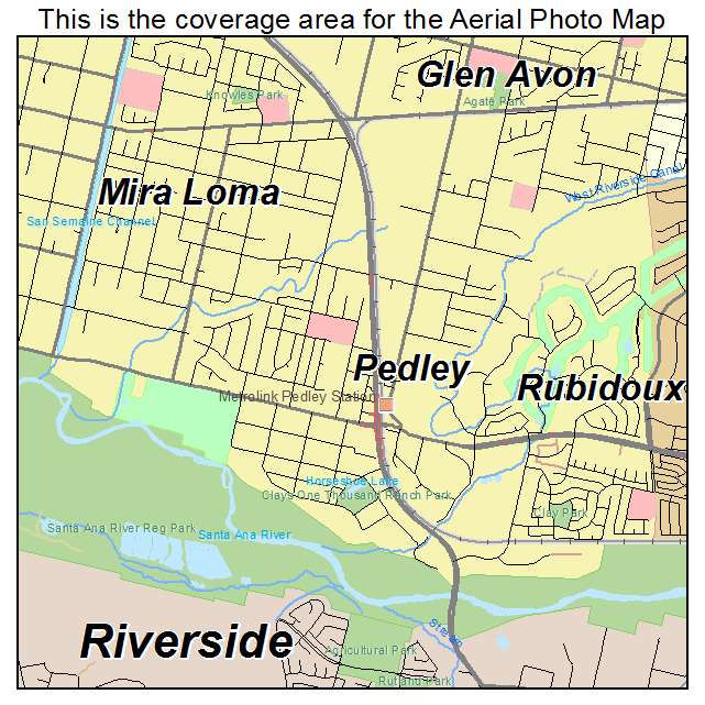 Pedley, CA location map 