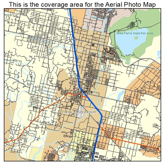 Perris, CA location map 