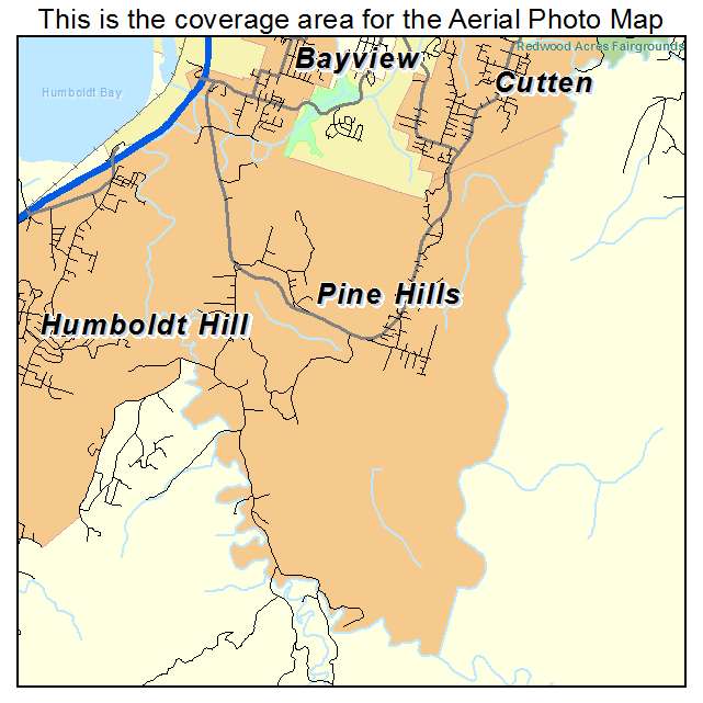 Pine Hills, CA location map 