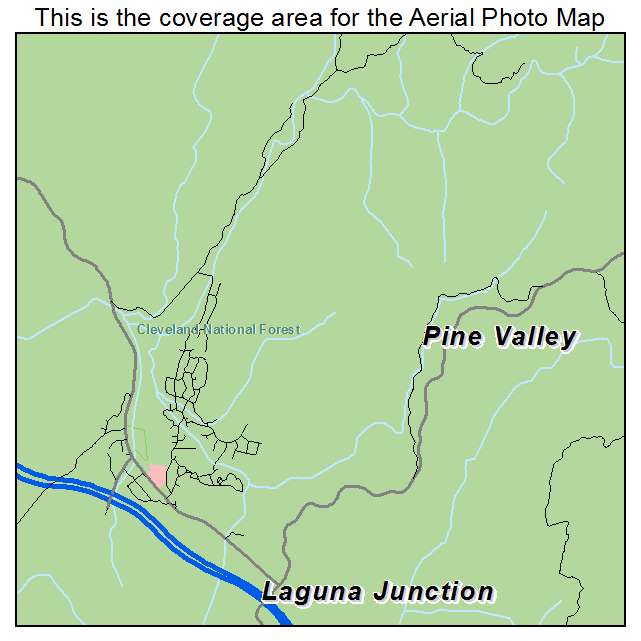 Pine Valley, CA location map 