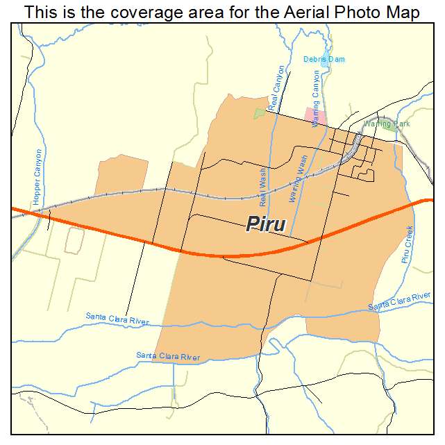 Piru, CA location map 