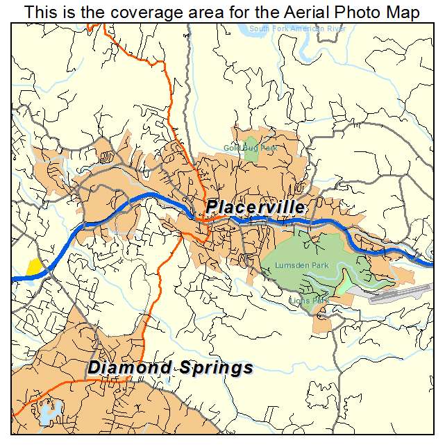 Placerville, CA location map 