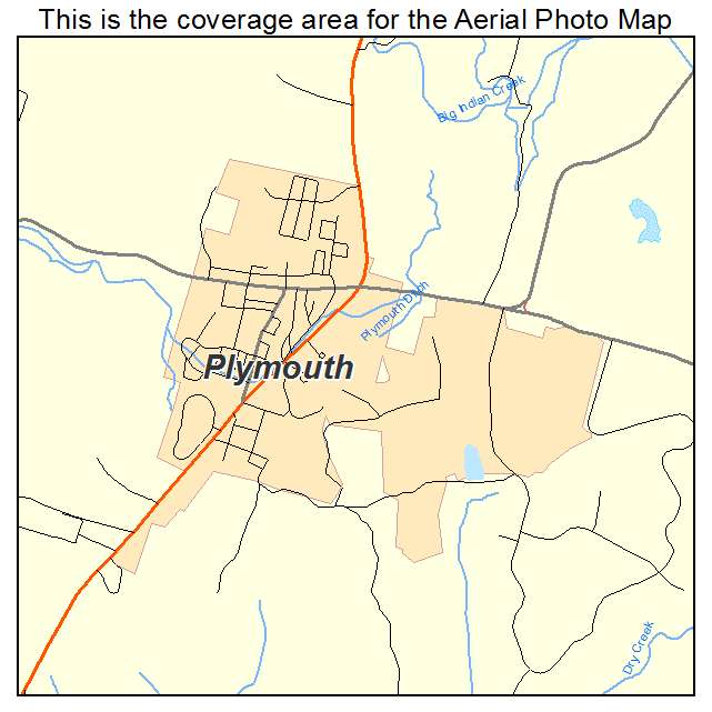 Aerial Photography Map of Plymouth, CA California