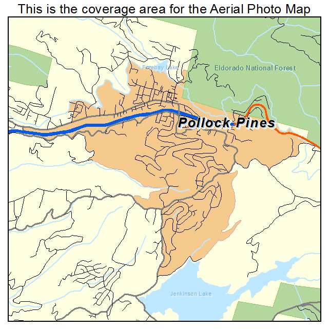Pollock Pines, CA location map 