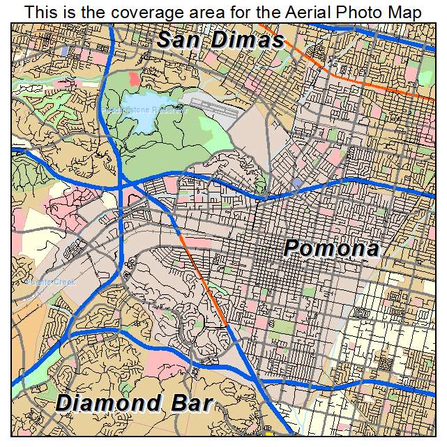 Pomona, CA location map 