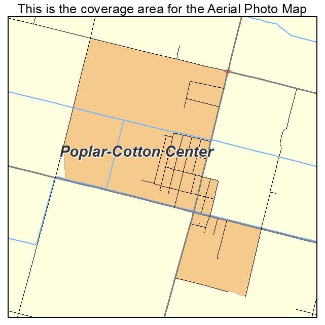Poplar Cotton Center, CA location map 