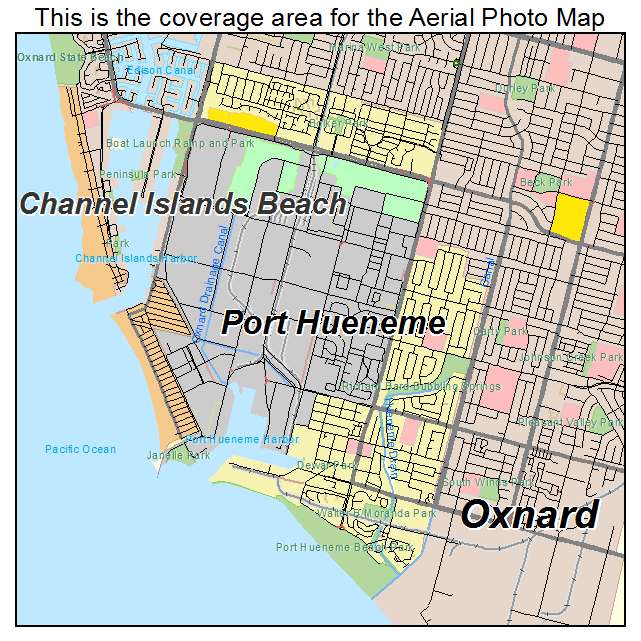 Aerial Photography Map Of Port Hueneme Ca California