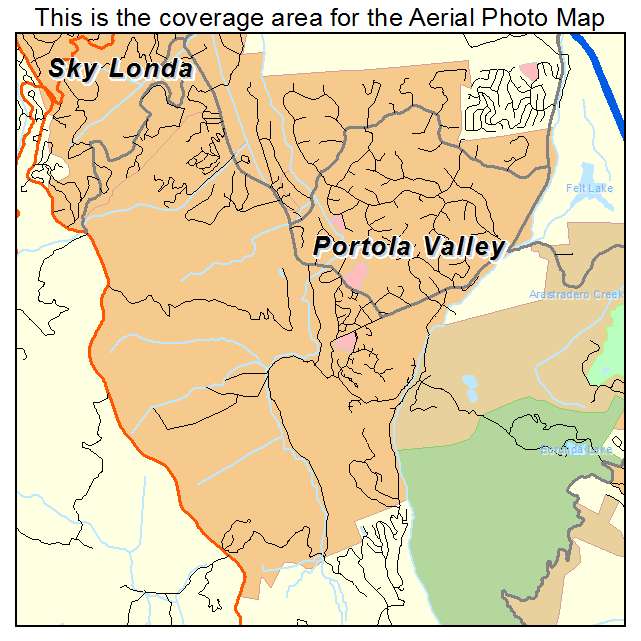 Portola Valley, CA location map 
