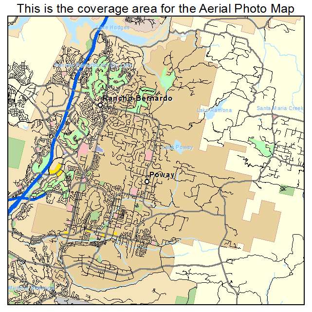 Poway, CA location map 