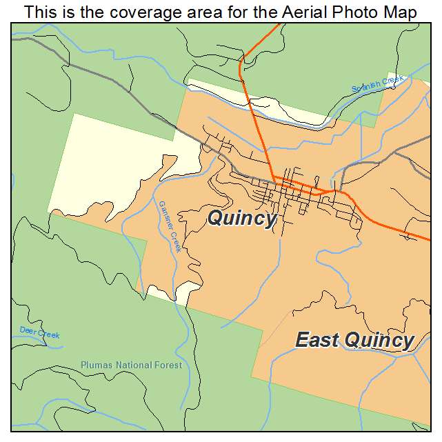 Quincy, CA location map 