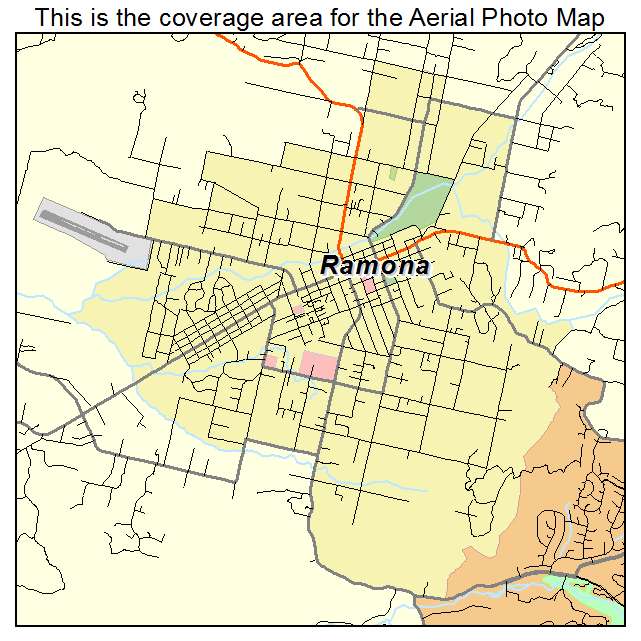 Ramona, CA location map 